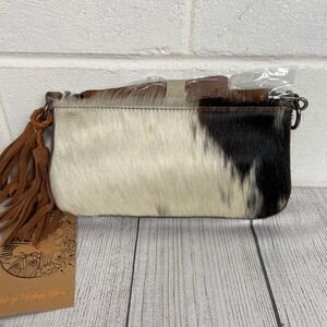 Catchfly Studio‎ Hair On Hide Clutch Tassel Accent Wristlet Color Variety